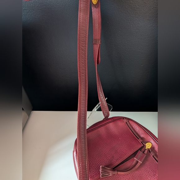 Authentic Cartier Le Must Burgundy Leather Zip-Around Crossbody w/Dustbag